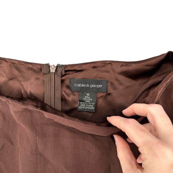 Vintage Y2K retro Boho Midi Silk Skirt Beaded Artisin Flair 100% Silk 10 - Picture 4 of 5